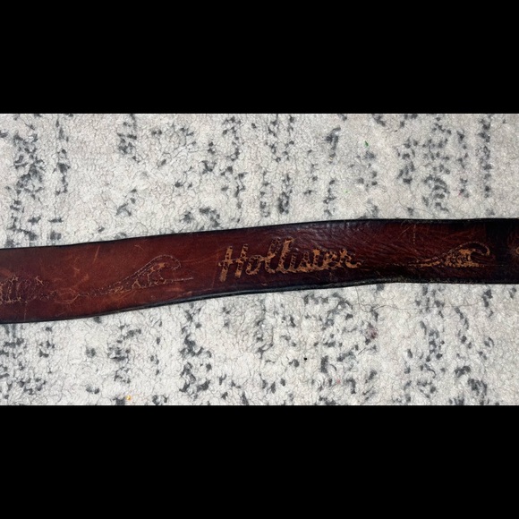 Genuine rawhide leather Hollister belt RUGGED! - Picture 5 of 11